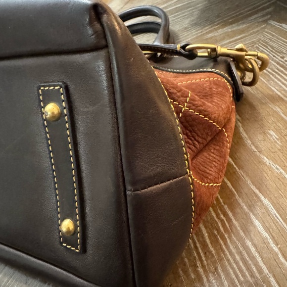 Dooney & Bourke quilted satchel with heart shaped hardware - Picture 7 of 12